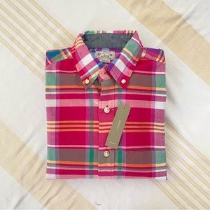 J. Crew NWT Madras Pink Plaid 100% Cotton SZ XS